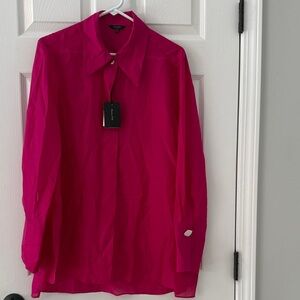 Massimo Dutti Women's Vibrant Pink Blouse